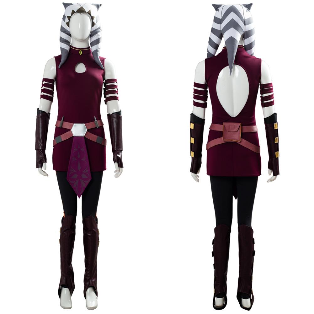 TV Star Wars: The Clone Wars Ahsoka Tano Cosplay Costume Festival Christmas Carnival Party Outfit 
