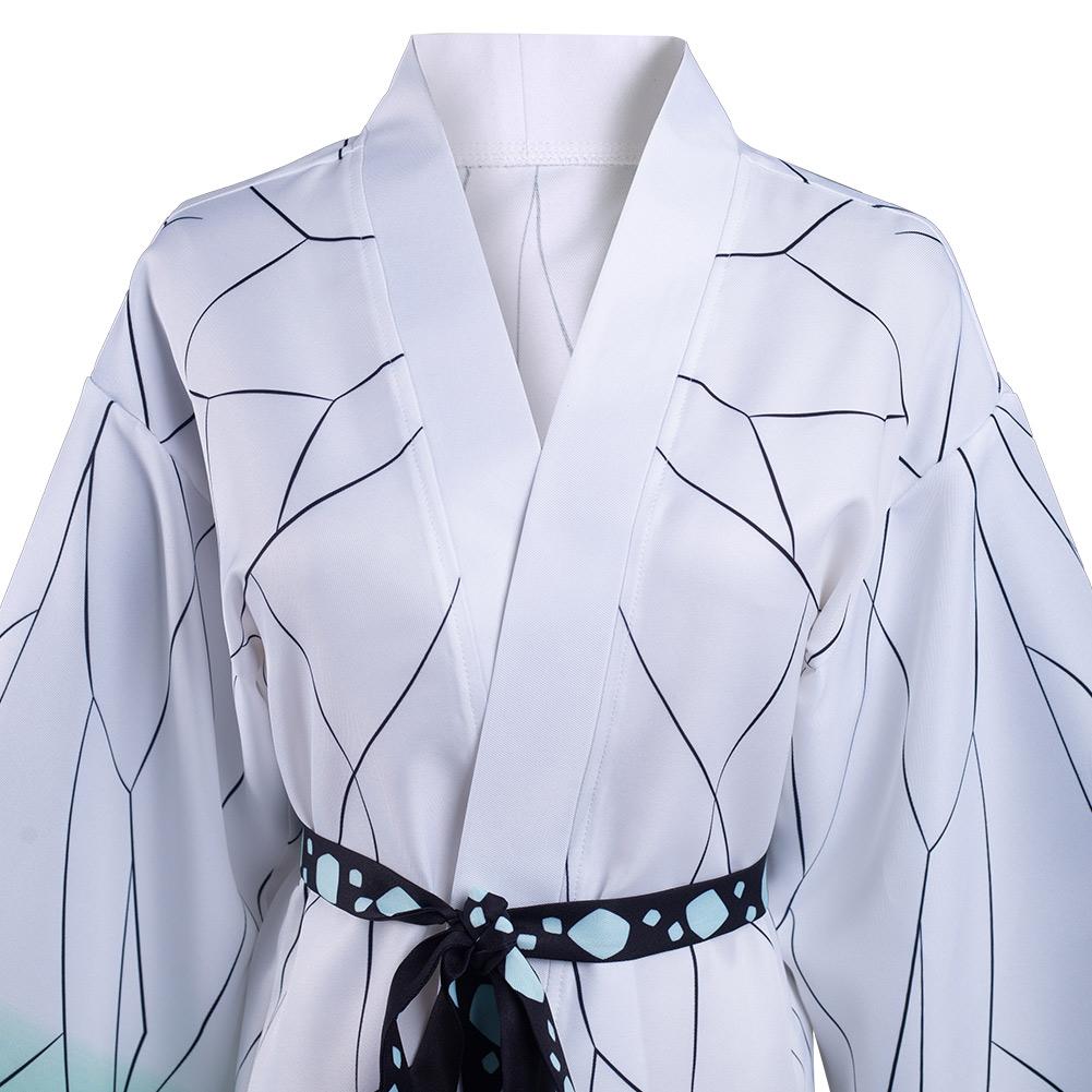 Anime Kimetsu no Yaiba Kochou Shinobu Cosplay Costume Cloak Earings Belt Outfits Halloween Carnival Suit