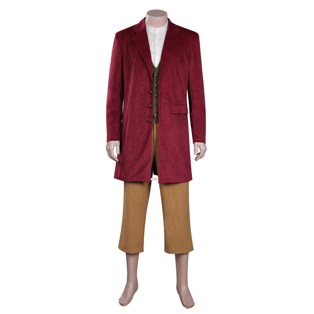 Movie The Hobbit Bilbo Baggins Outfits Halloween Carnival Suit Cosplay Costume