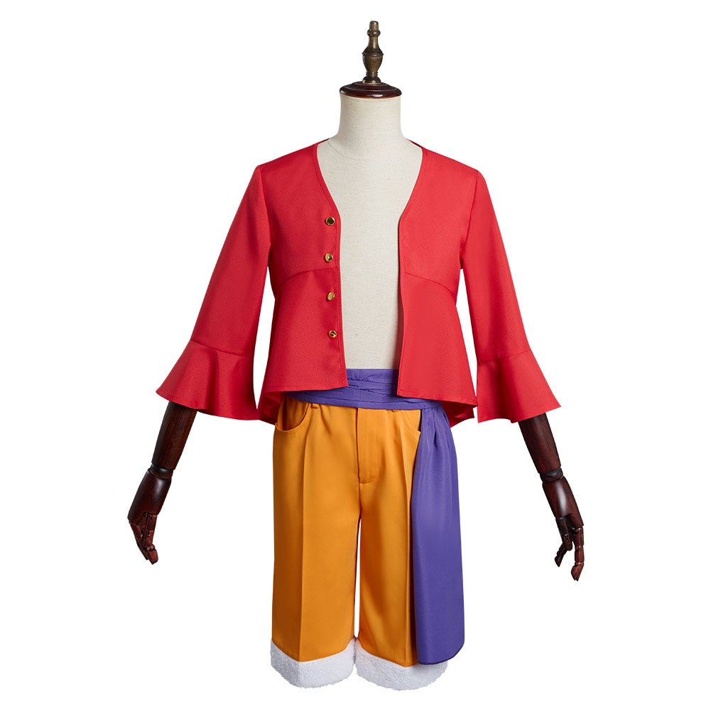 Anime One Piece Monkey D. Luffy Cosplay Costume Outfit Festival Christmas Carnival Party