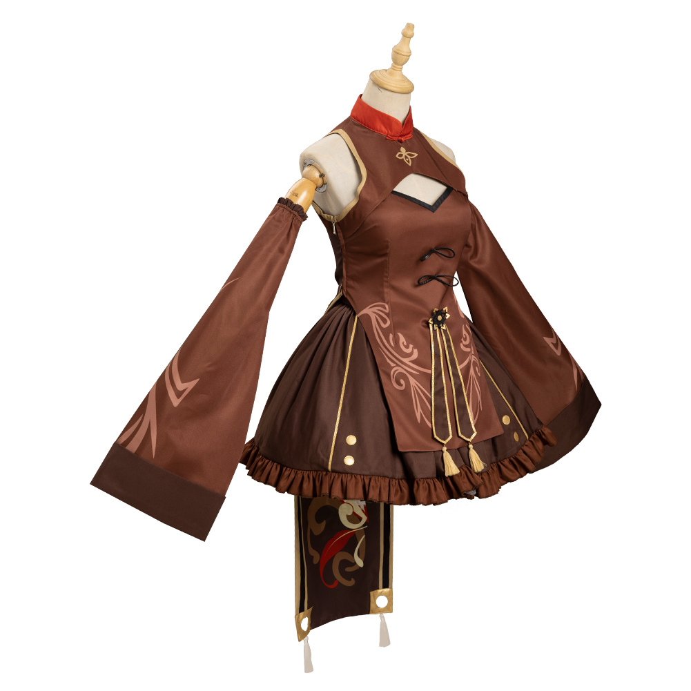 Game Genshin Impact Hu Tao Cosplay Costume Zombie Dress Outfits Halloween Carnival UUstyle®