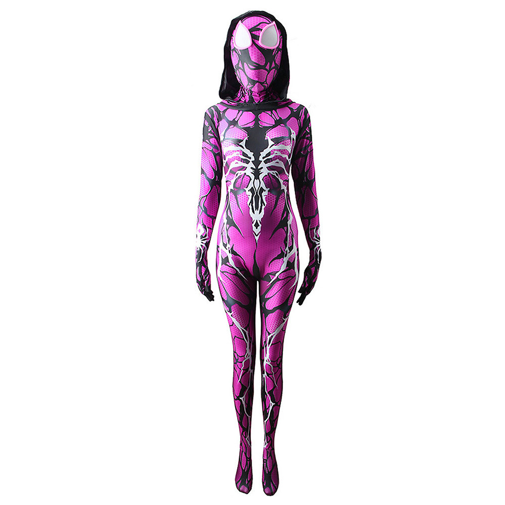 Movie Venom X Gwen Stacy Spider Man Cosplay Costume Jumpsuit Outfits Halloween Carnival Suit