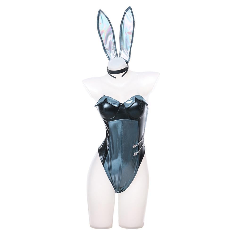 Game League of Legends KDA Kaisa Daughter of the Void Bunny Girl Cosplay Costume Jumpsuit Festival Christmas Carnival Party