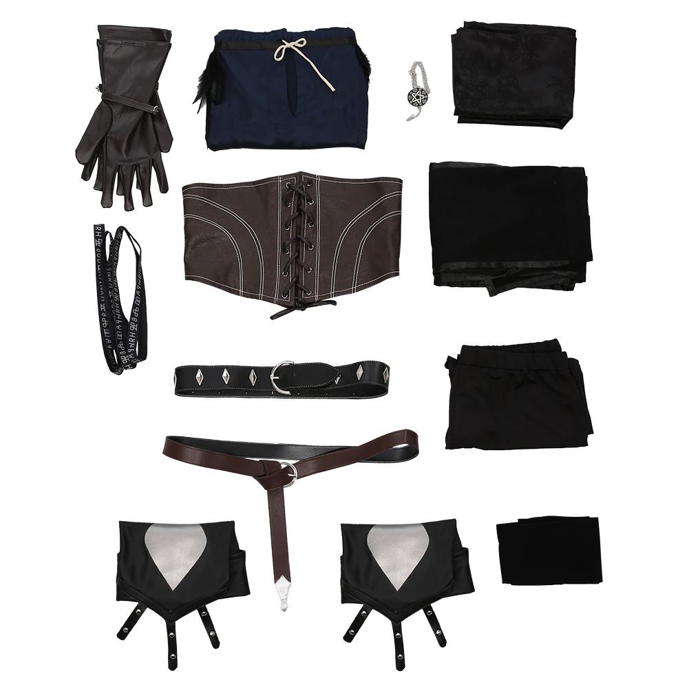 The Witcher 3: Wild Hunt-Yennefer Top Skirt Outfits Cosplay Costume Halloween Carnival Suit