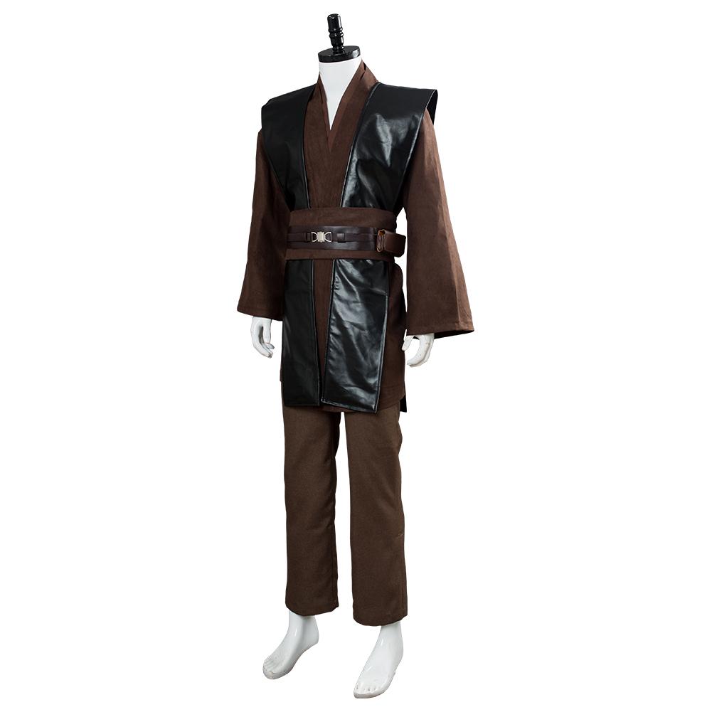 Movie Star Wars Anakin Brown Outfits Halloween Carnival Suit Cosplay Costume