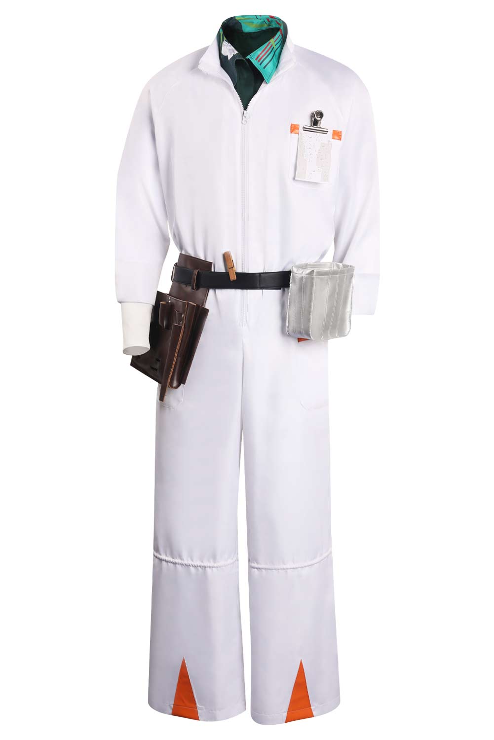 Doc Brown Men Jumpsuit Outfits Halloween Carnival Suit  Cosplay Costume