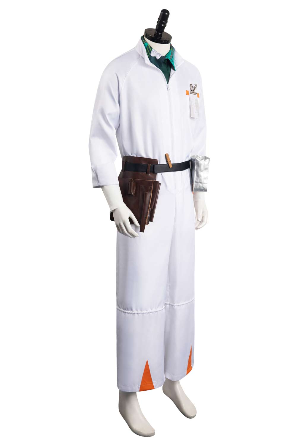 Doc Brown Men Jumpsuit Outfits Halloween Carnival Suit  Cosplay Costume