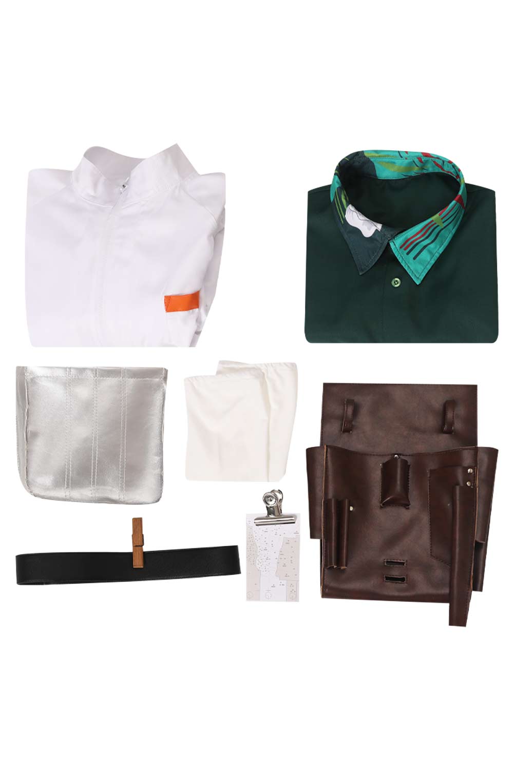 Doc Brown Men Jumpsuit Outfits Halloween Carnival Suit  Cosplay Costume