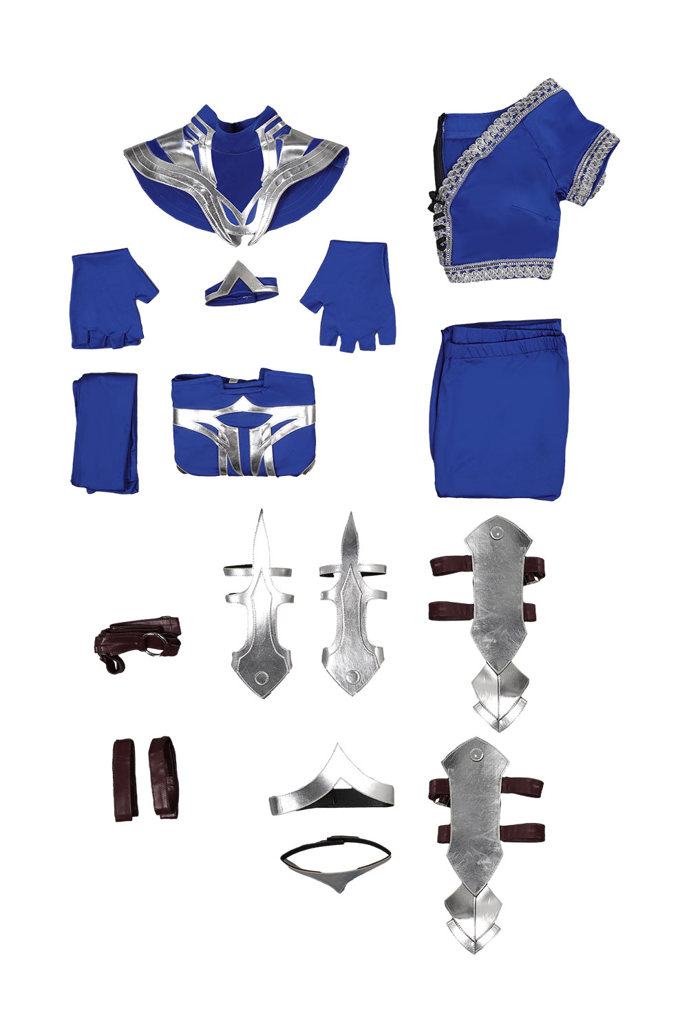 Game Mortal Kombat Kitana Blue Cosplay Costume Outfits Halloween Carnival Suit Cosplay Costume