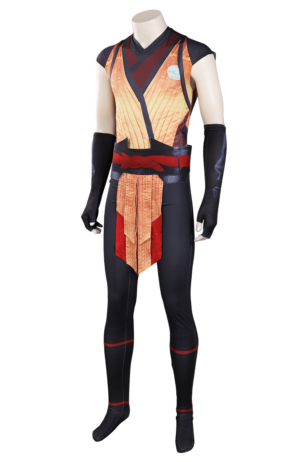 Game Mortal Kombat Scorpion Printed Jumpsuit Outfits Halloween Carnival Suit Cosplay Costume