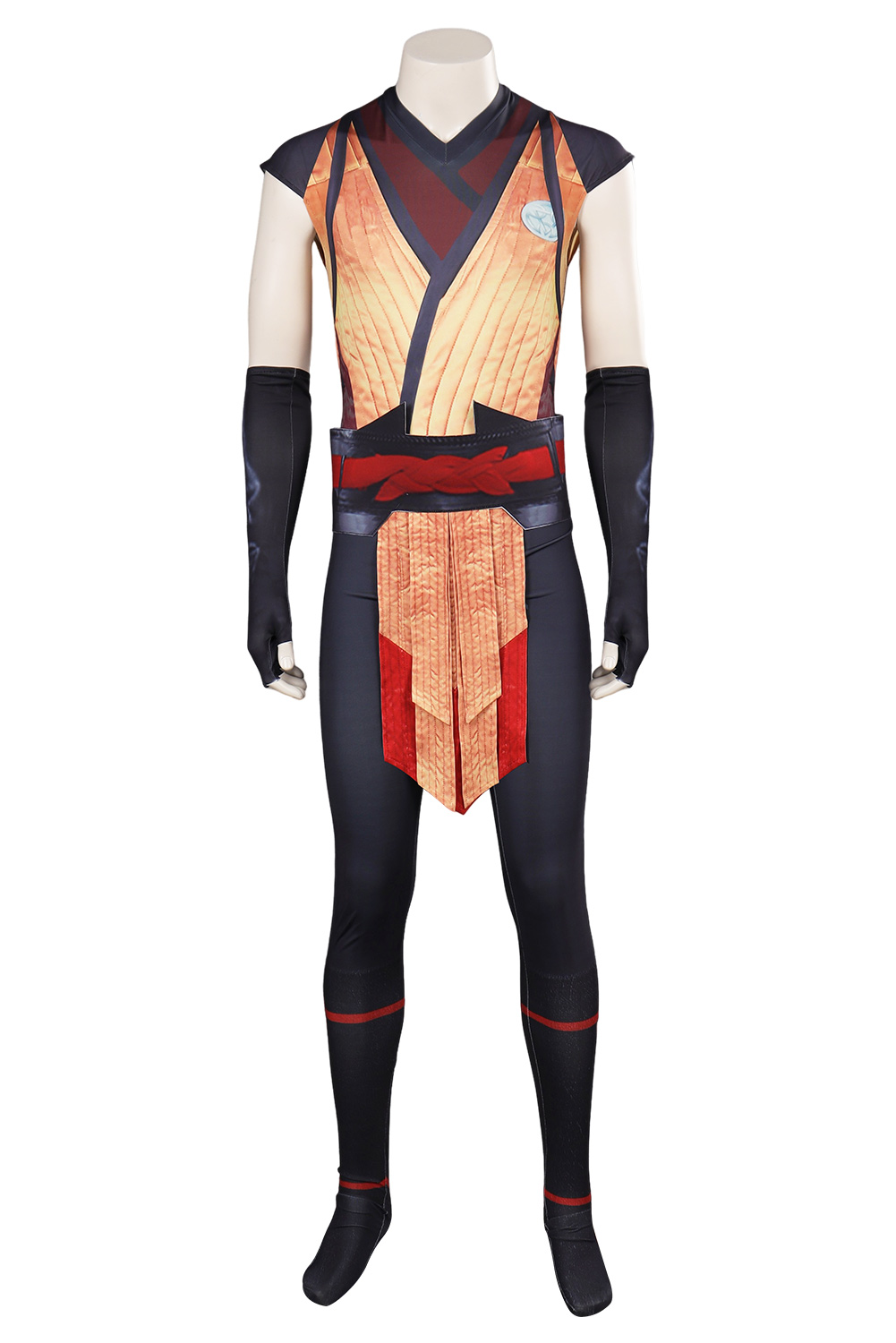 Game Mortal Kombat Scorpion Printed Jumpsuit Outfits Halloween Carnival Suit Cosplay Costume