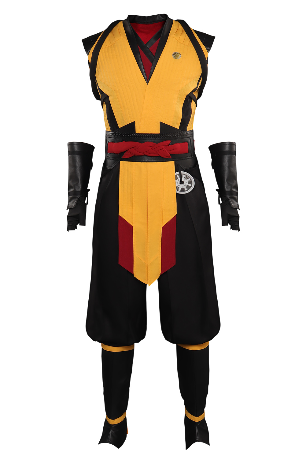 Game Mortal Kombat Scorpion Vest Pants Belt Outfits Halloween Carnival Suit Cosplay Costume