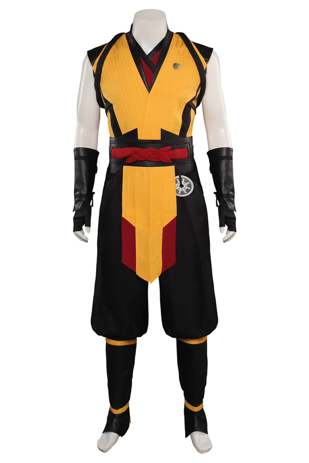 Game Mortal Kombat Scorpion Vest Pants Belt Outfits Halloween Carnival Suit Cosplay Costume
