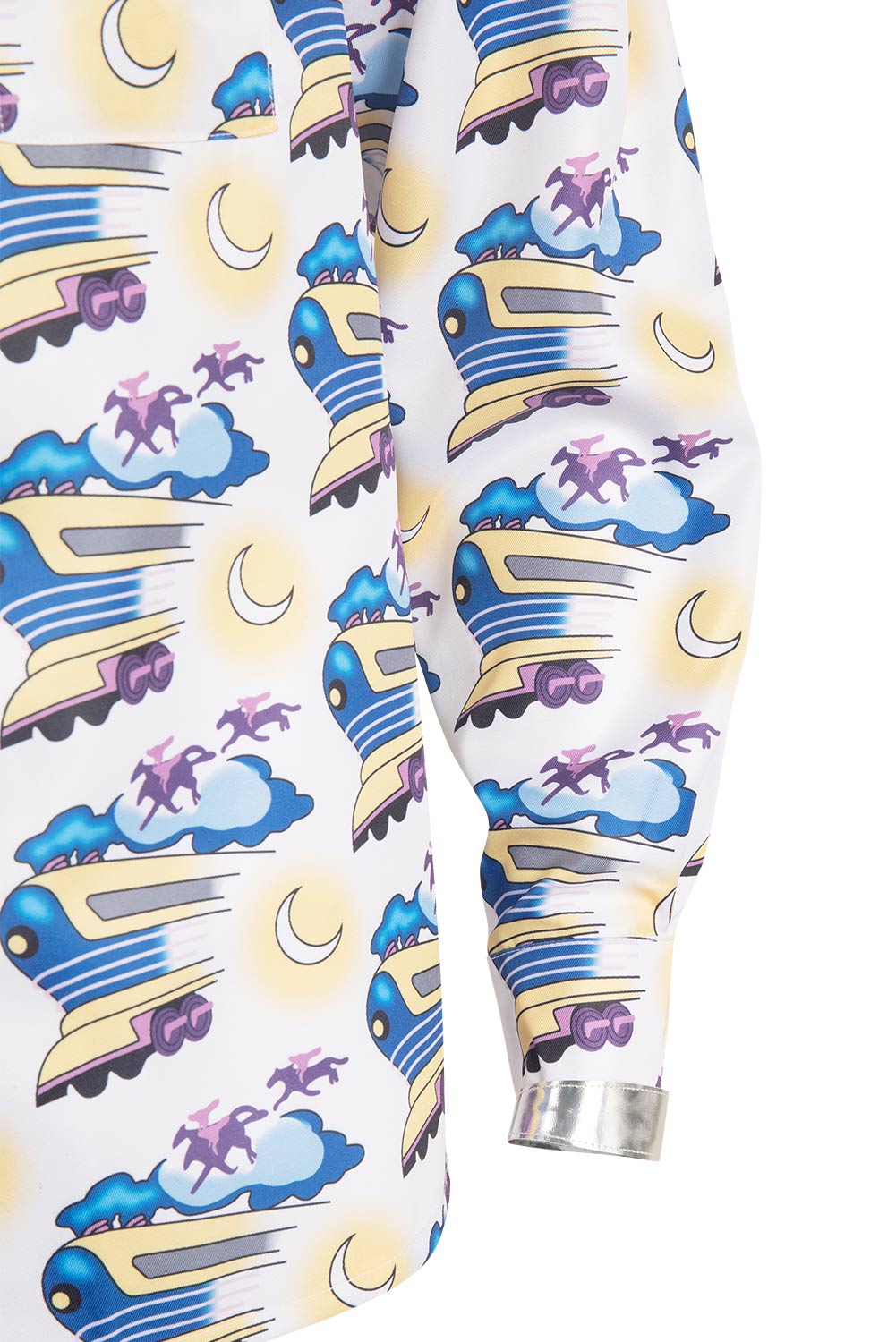 Movie Back To The Future Doc Brown Printed Shirt Halloween Carnival Suit Cosplay Costume