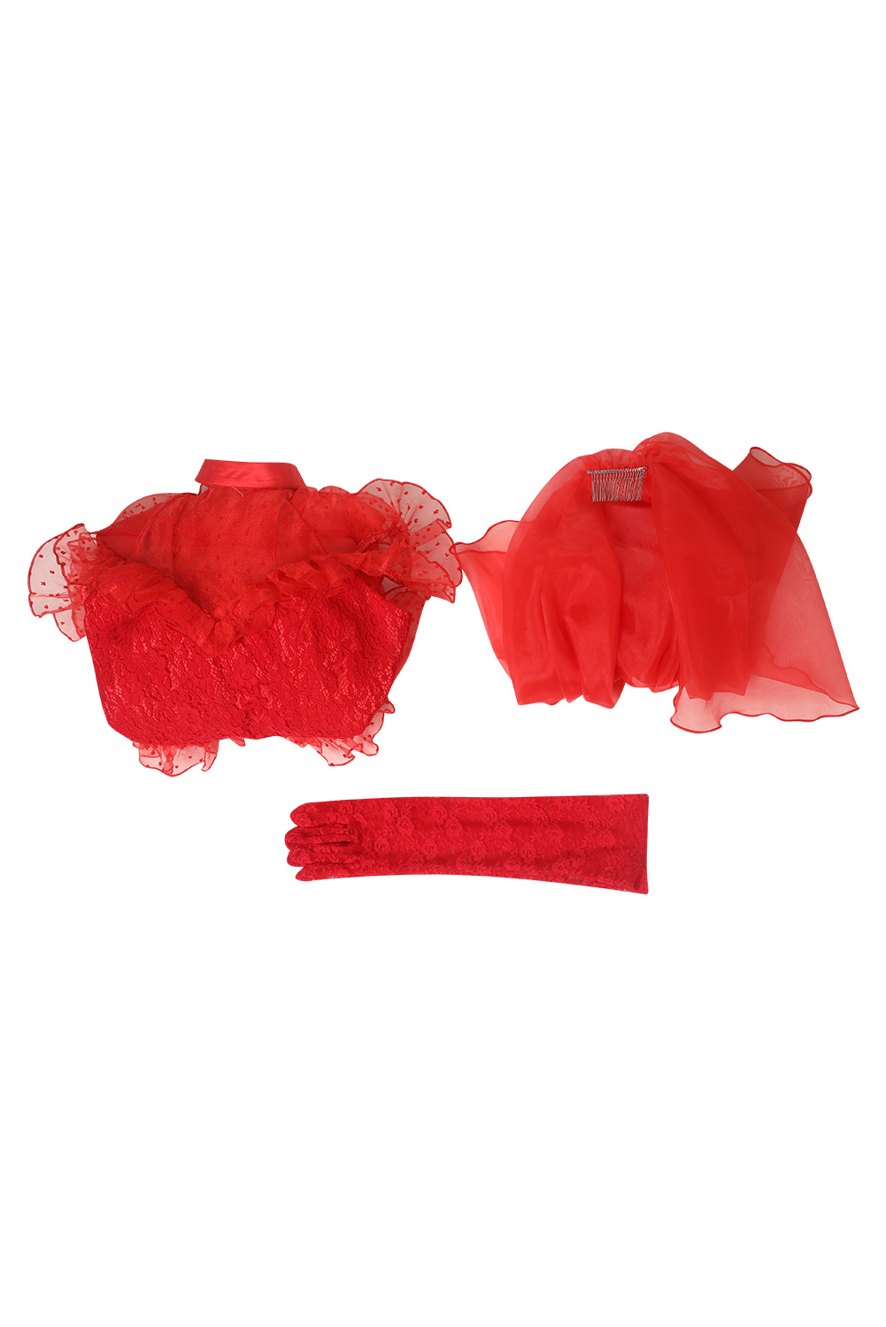 Movie Beetlejuice Re-create Lydia Red Wedding Dress Outfits Halloween Carnival Suit Cosplay Costume