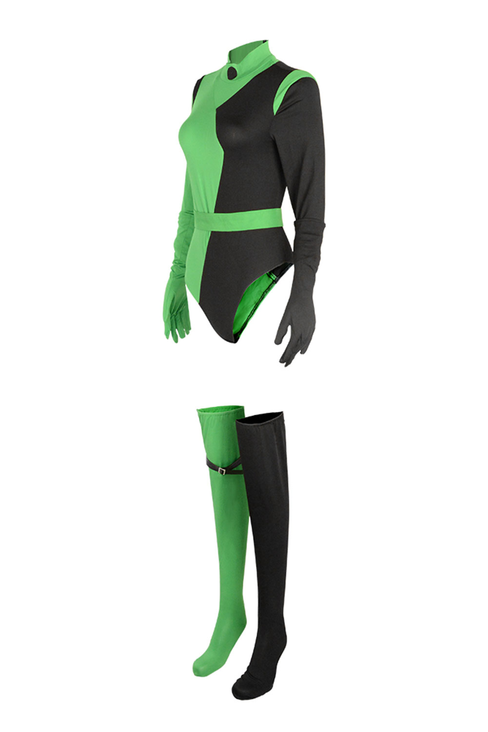 Movie Kim Possible Shego Green Outfits Halloween Carnival Suit Cosplay Costume