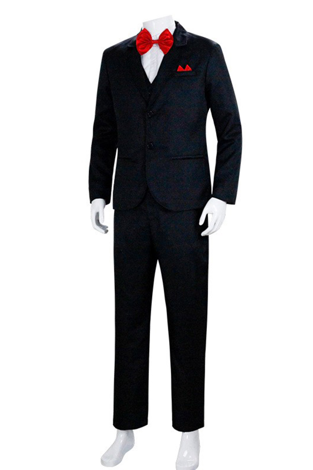 Movie Saw Jigsaw Killer Black Outfits Halloween Carnival Suit Cosplay Costume