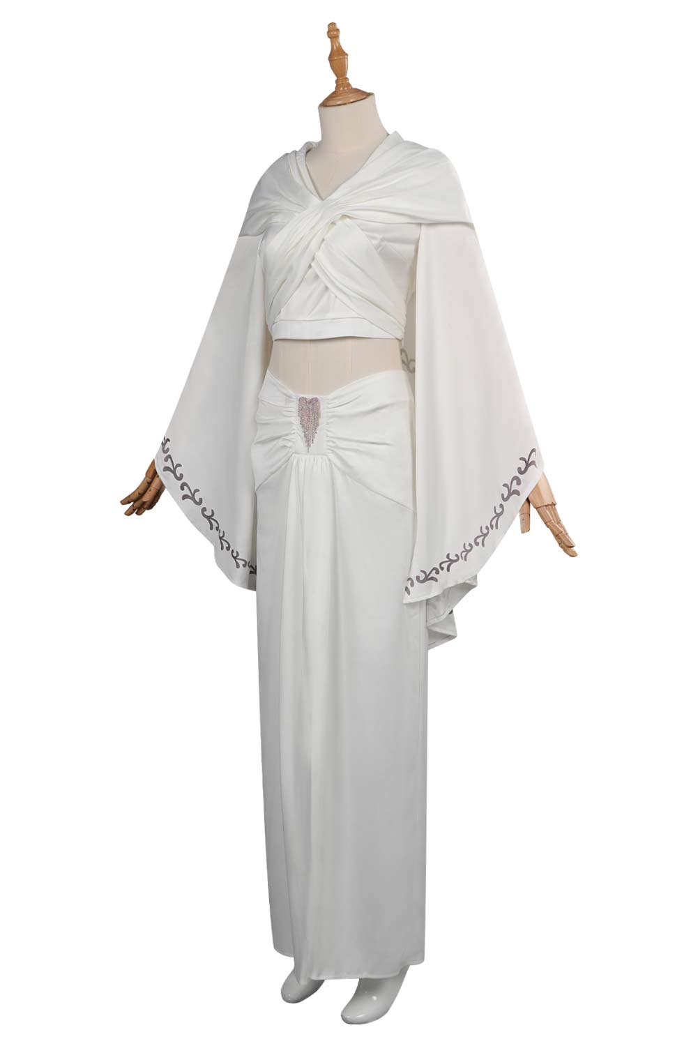 Movie Star Wars The Last Jedi Princess Leia White Outfits Halloween Carnival Suit Cosplay Costume