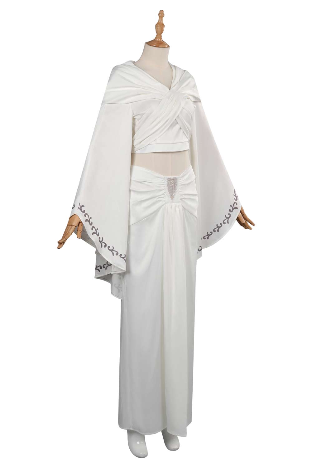 Movie Star Wars The Last Jedi Princess Leia White Outfits Halloween Carnival Suit Cosplay Costume