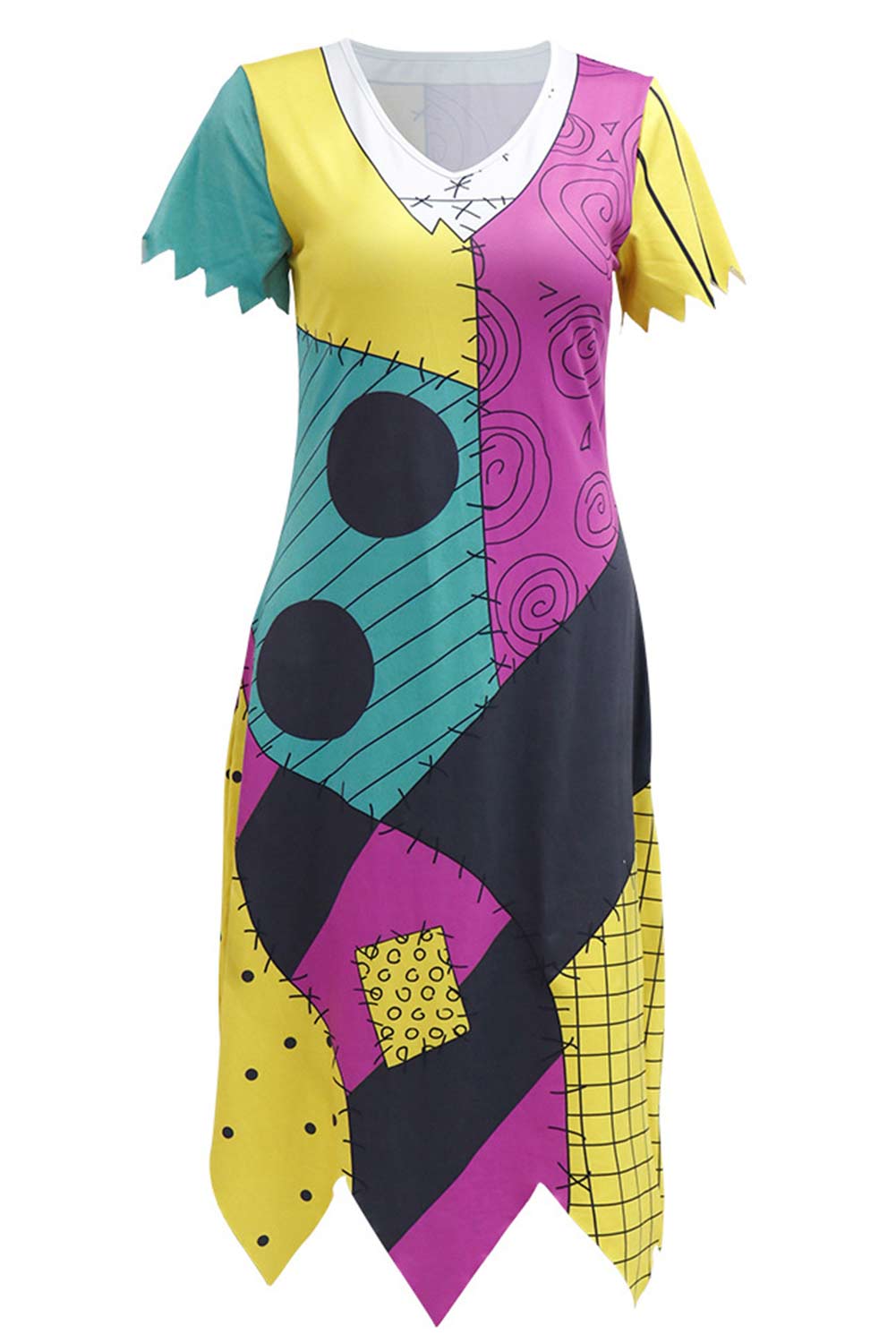 Movie The Nightmare Before Christmas Sally Dress Outfits Halloween Carnival Suit Cosplay Costume