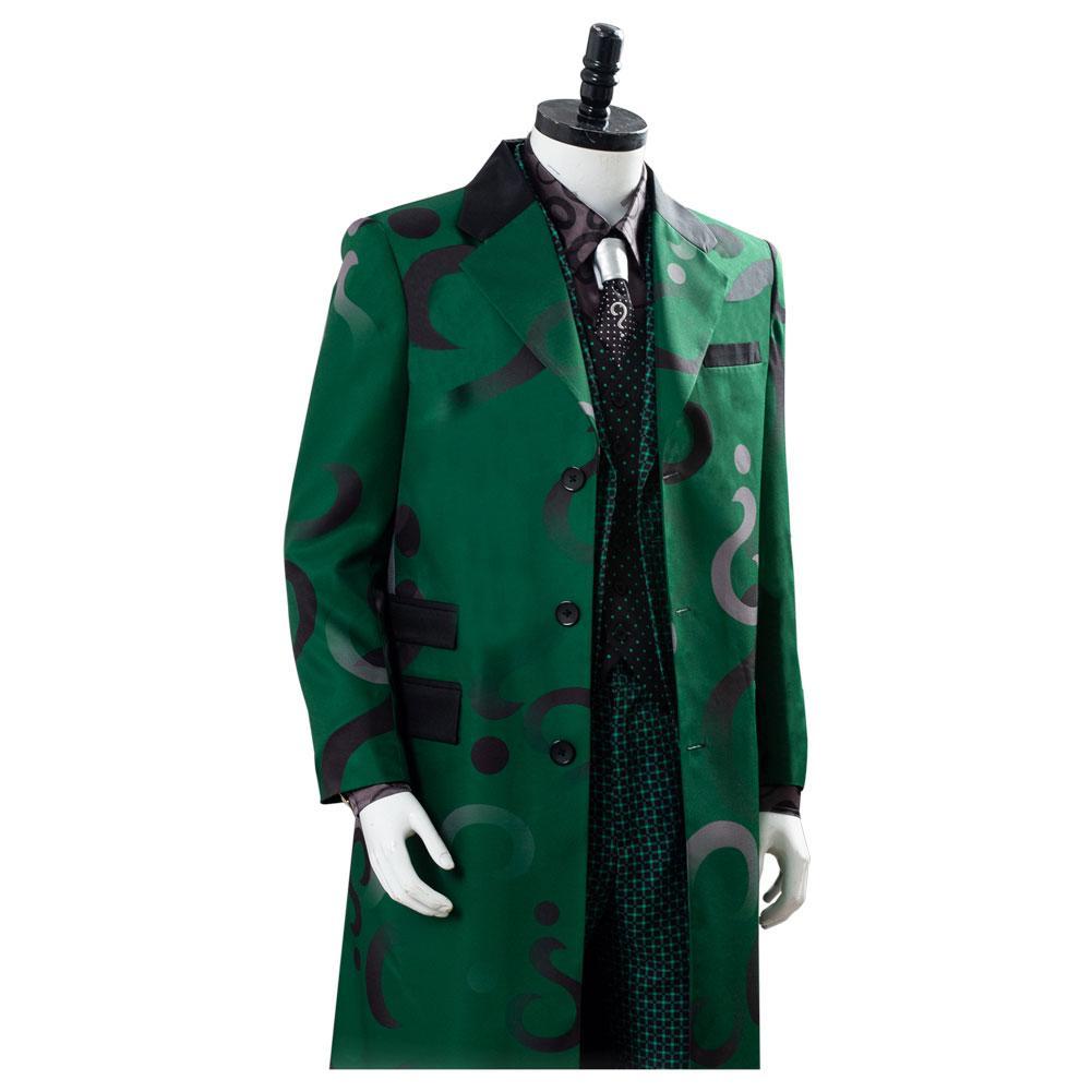 The Riddler Edward Nygma Gotham Season 5 Uniform Green Cosplay Costume Halloween Carnival Party Suit