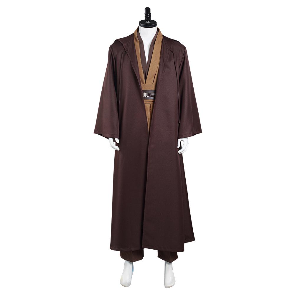 Movie Star Wars Kenobi Jedi TUNIC Cosplay Costume Brown Version