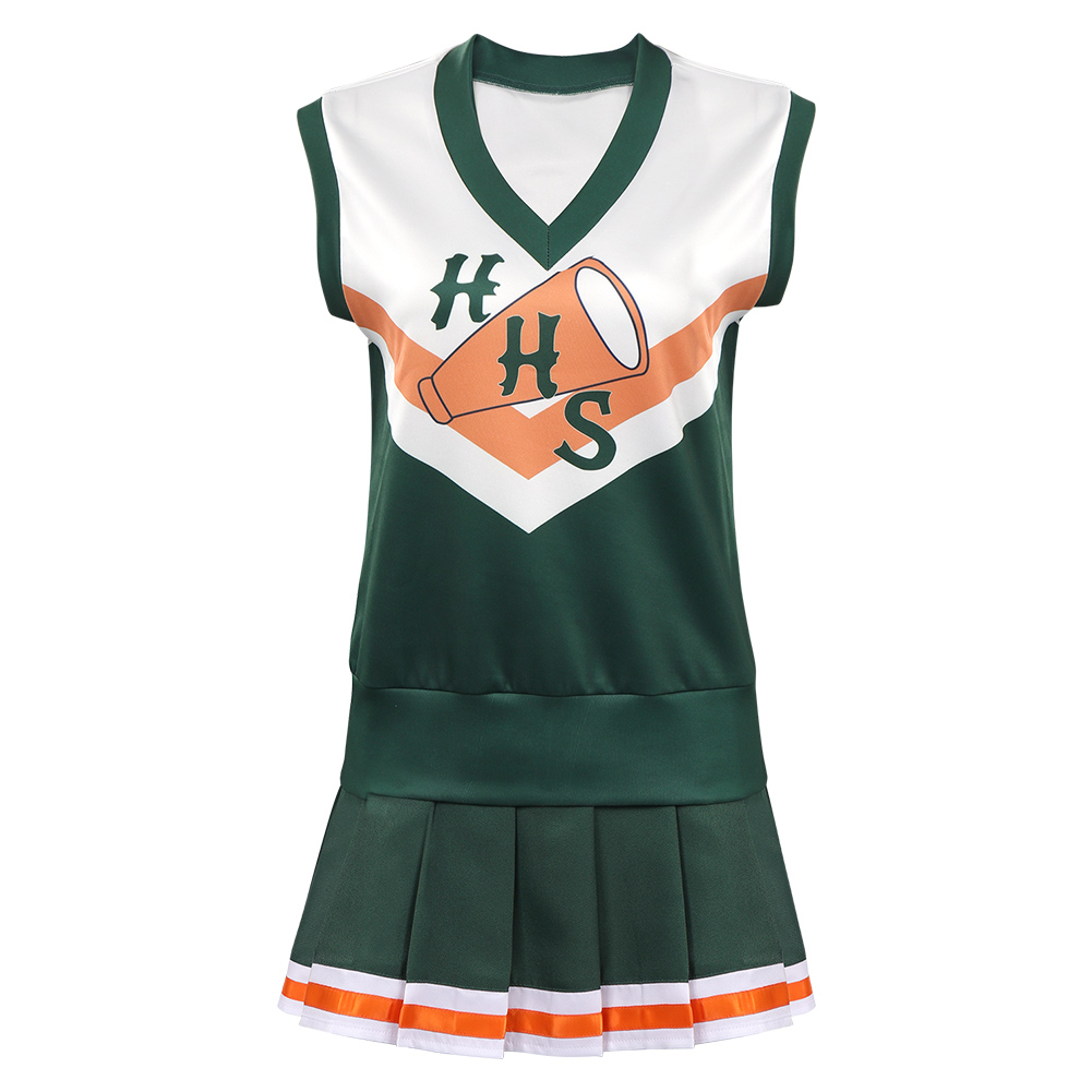 TV Stranger Things 4 Hawkins High School Cheerleading Cosplay Costume Top Skirt Halloween Carnival Chrissy