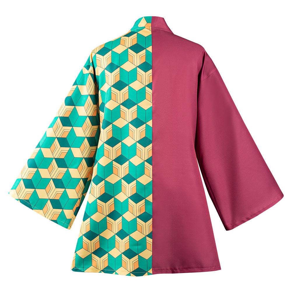 Demon Slayer Tomioka Giyuu Halloween Carnival Suit Cosplay Costume with Earrings Belt