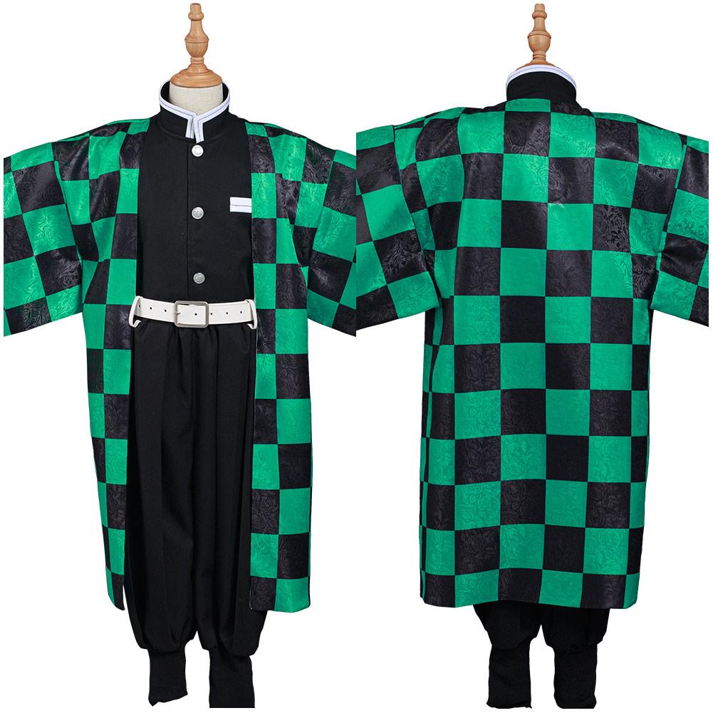 Demon Slayer: Kimetsu no Yaiba Kamado Tanjirou Kids Kimono Outfits Cosplay Costume Halloween Carnival Suit