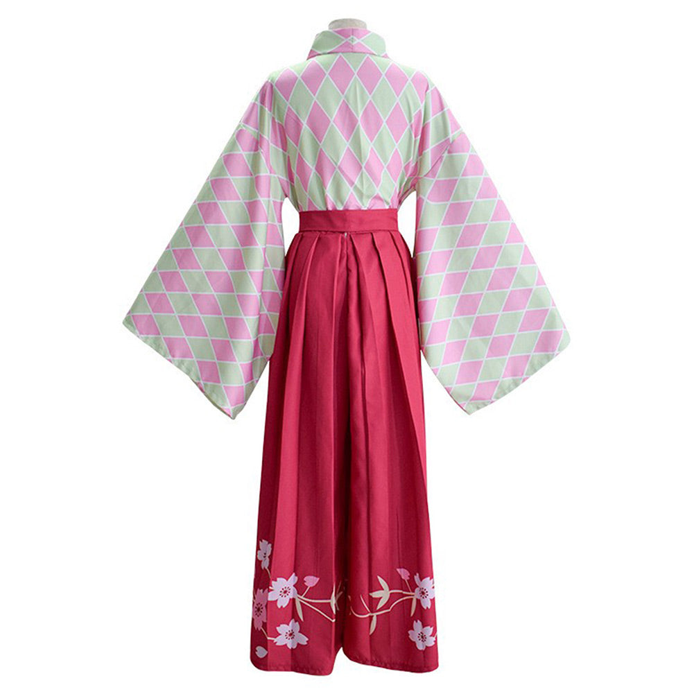 Anime Demon Slayer Kanroji Mitsuri Cosplay Kimono Costume Festival Christmas Carnival Party Outfit