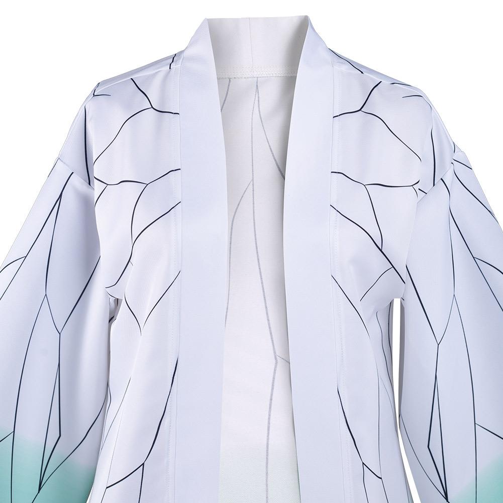 Anime Kimetsu no Yaiba Kochou Shinobu Cosplay Costume Cloak Earings Belt Outfits Halloween Carnival Suit