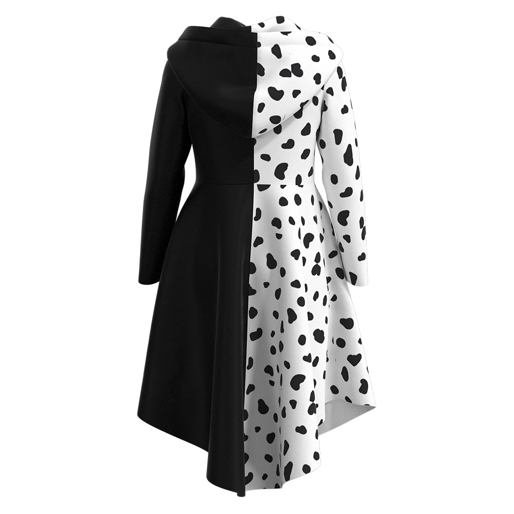 Movie Cruella Kids Cosplay Costume Skirt Dress Festival Outfit