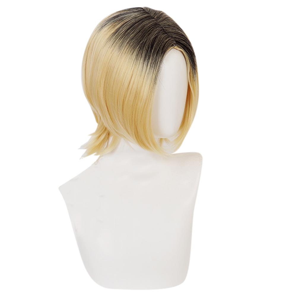 Haikyuu Kenma Kozume Short Yellow Hair Cosplay Wig Carnival Halloween Party Props