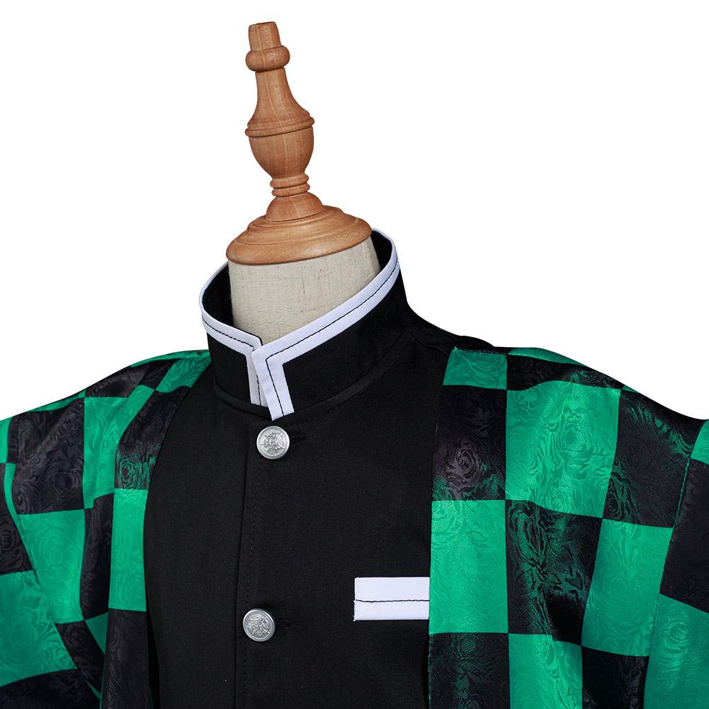 Demon Slayer: Kimetsu no Yaiba Kamado Tanjirou Kids Kimono Outfits Cosplay Costume Halloween Carnival Suit