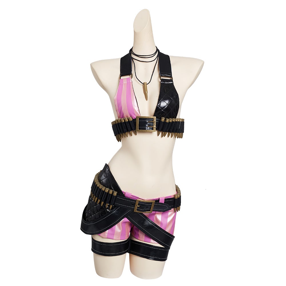Game League of Legends - LoL Jinx Piel Original Cosplay Costume Festival Party Outfit 