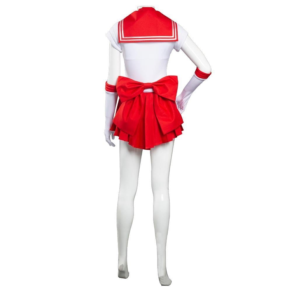 Anime Sailor Moon Hino Rei Uniform Cosplay Skirt Dress Outfit Set Christmas Costume Festival Carnival