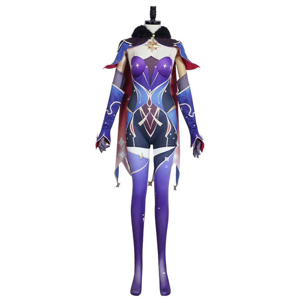 Game Genshin Impact Mona Cosplay Costume Festival Christmas Carnival Party Outfit