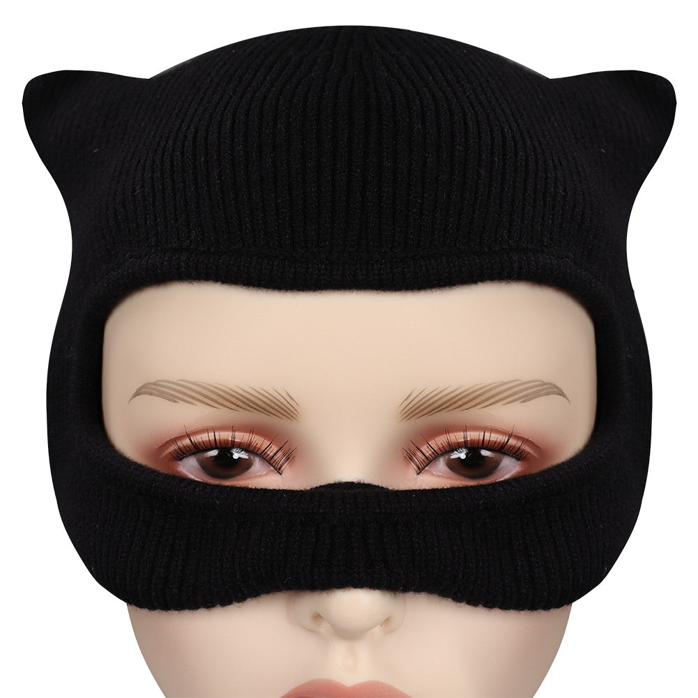 Movie The Batman- Selina Kyle / Catwoman Mask Cosplay Knitted Masks Cosplay Props