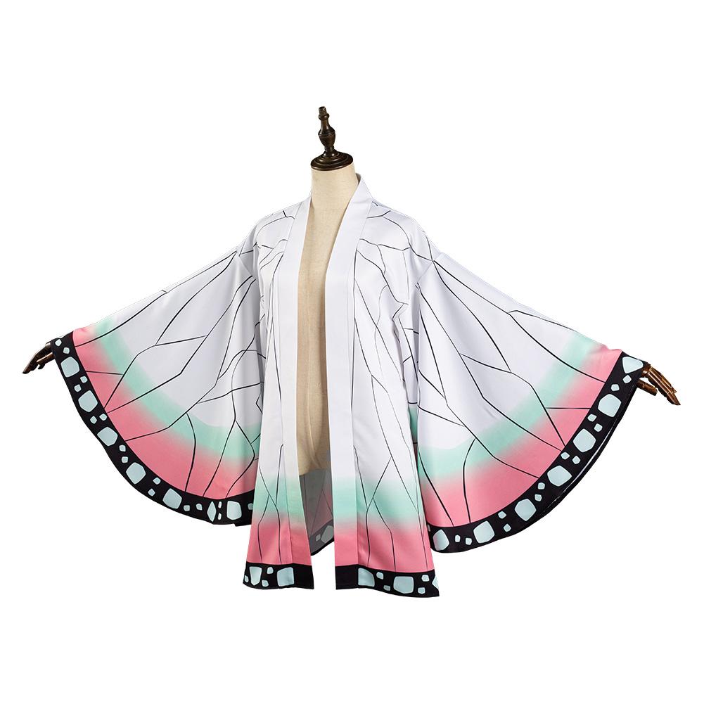 Demon Slayer: Kimetsu no Yaiba-Kochou Shinobu Kimono Cloak Outfits Halloween Carnival Suit Cosplay Costume