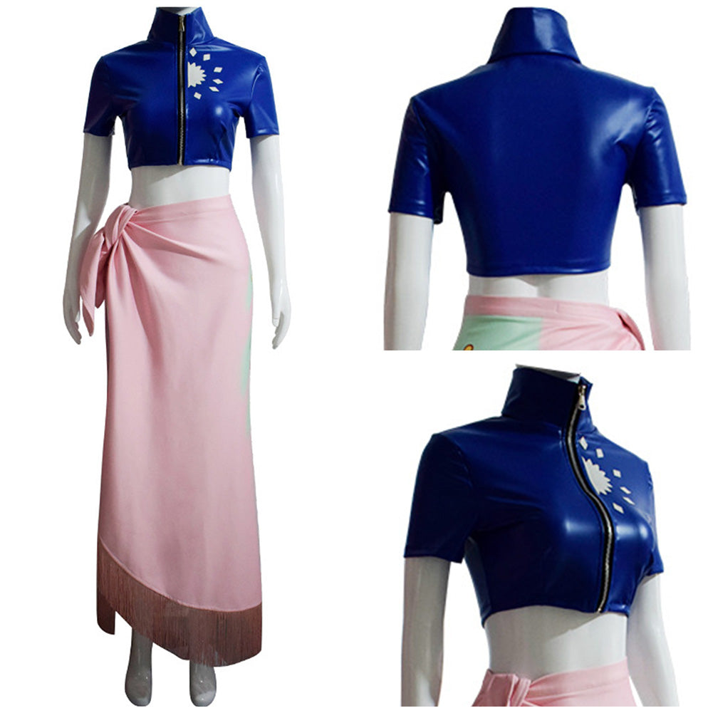 Anime One Piece Nico Robin Cosplay Costume Skirt Dress Festival Outfit