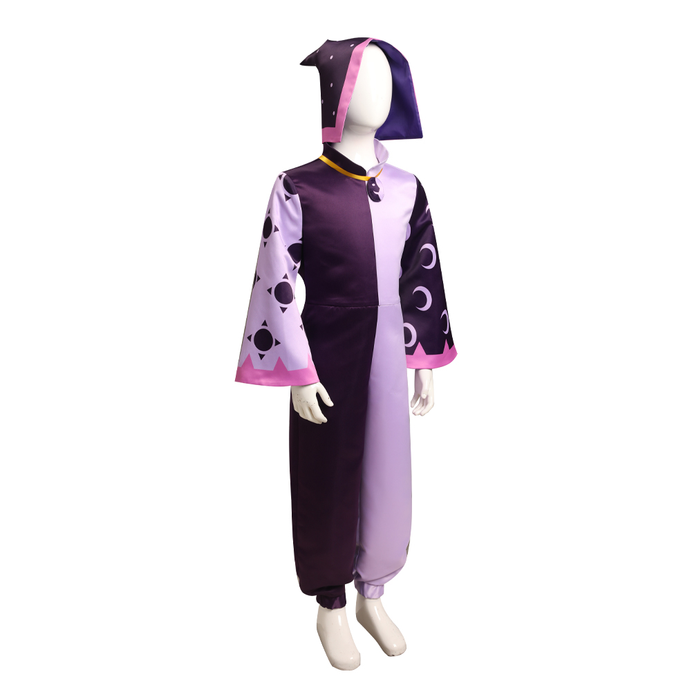 Anime The Owl House Collector Kids Cosplay Costume Hooded Jumpsuit Outfits Halloween Carnival Suit