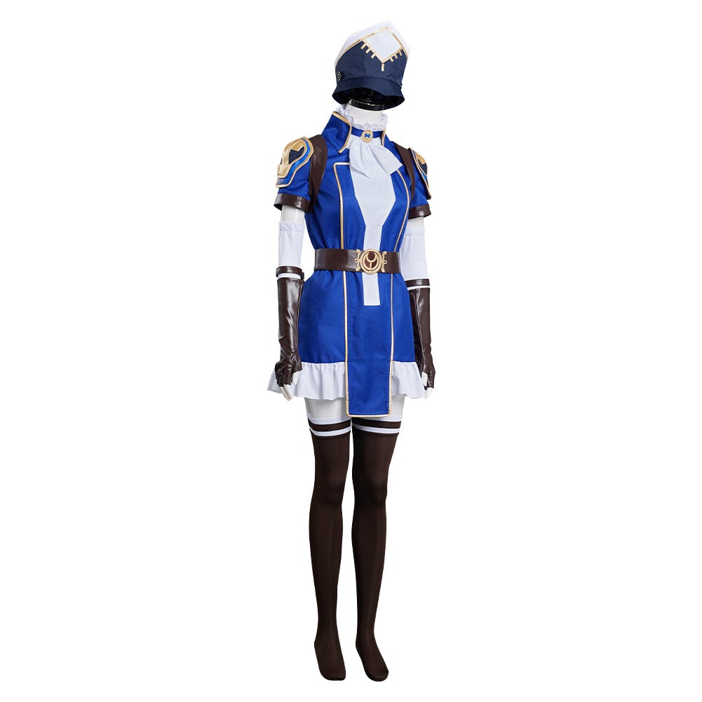 Game League of Legends lol Arcane Sheriff Piertopher Kathleen Cosplay Costume Skirt Dress Festival Carnival Christmas 