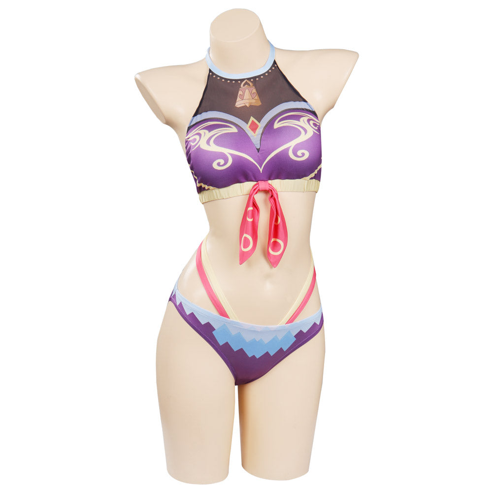 Game Genshin Impact Ganyu Cosplay Party Costume Swimsuit Set Festival