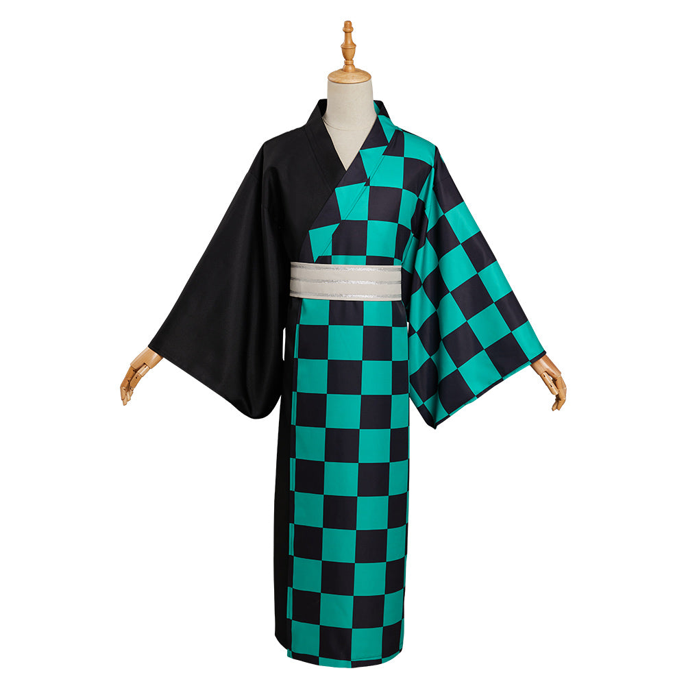 Anime Demon Slayer Kamado Tanjirou Cosplay Costume Festival Party Outfit 