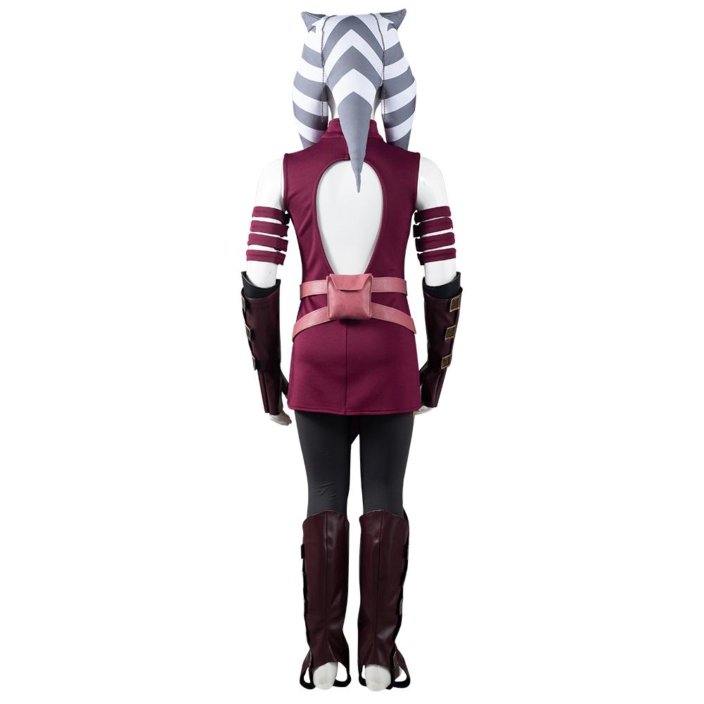 TV Star Wars: The Clone Wars Kids Children Ahsoka Tano Cosplay Costume Outfits Halloween Carnival Suit