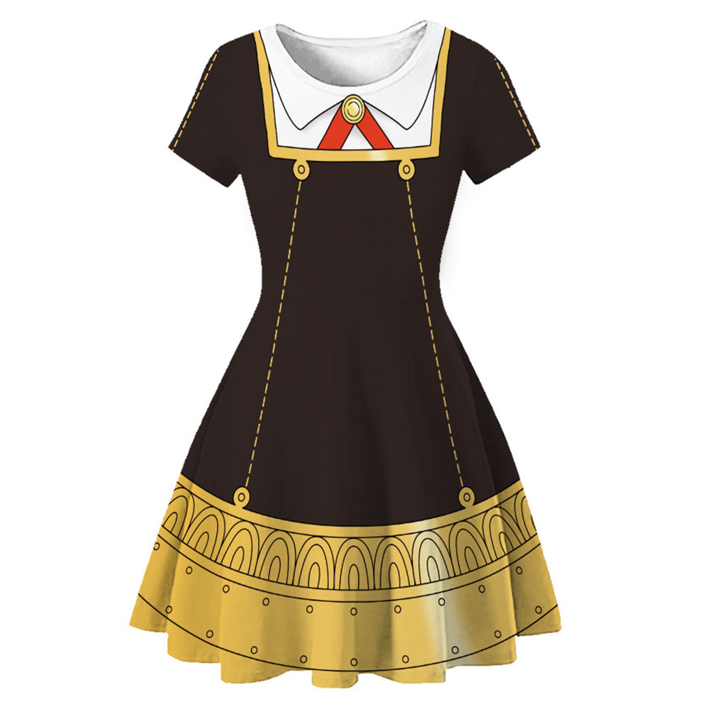 Anime SPY×FAMILY Anya Forger Kids Cosplay Costume Skirt Dress Festival Carnival Christmas Outfit