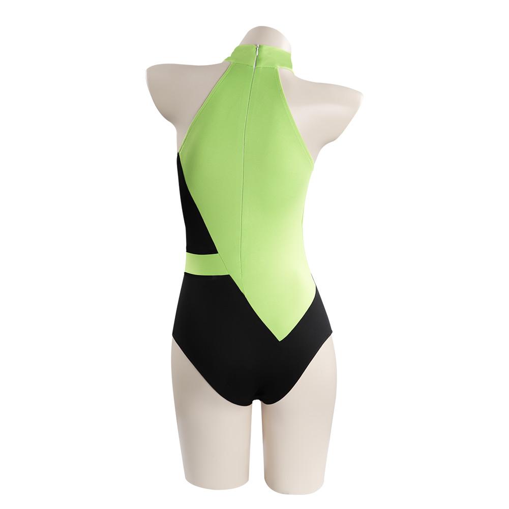 Kim Possible Shego Cosplay Costume Adult Swimsuit Outfits Halloween Carnival Suit