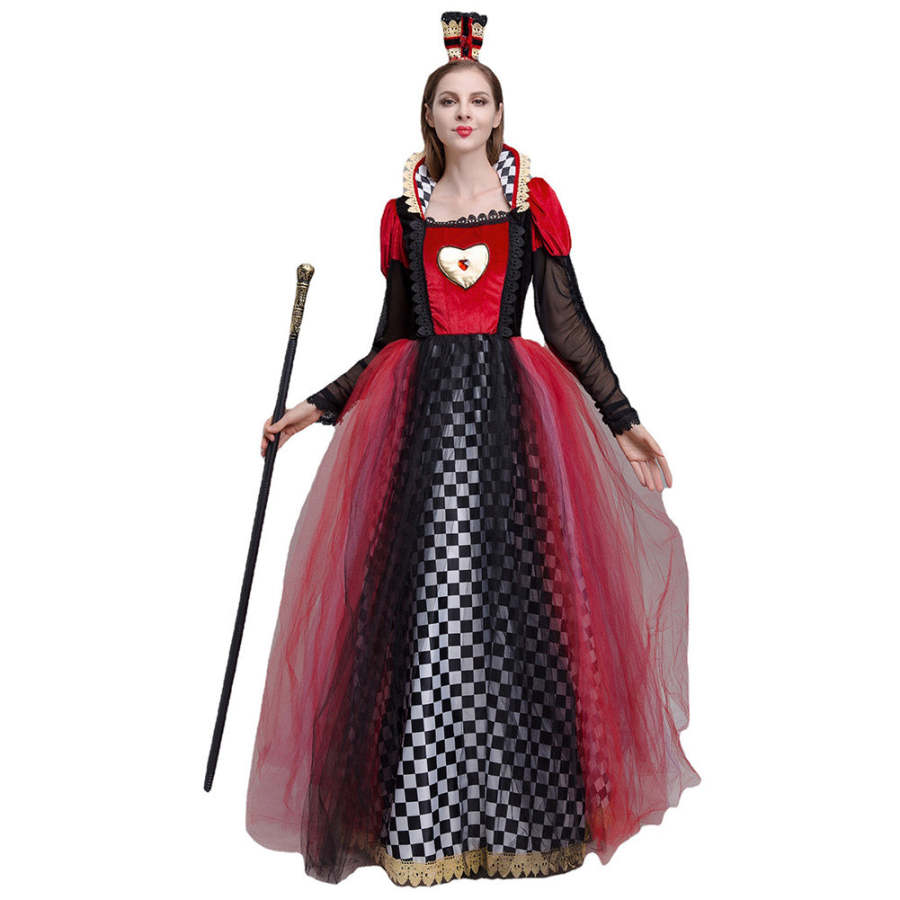 Movie Alice in Wonderland Queen Of Hearts Red Queen Cosplay Costume Ou