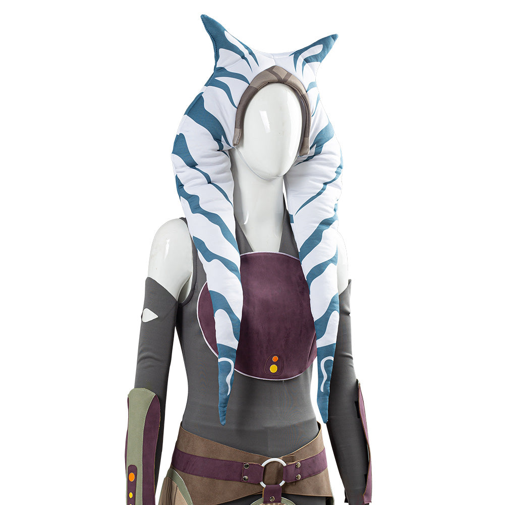 Movie Star Wars Rebels Ahsoka Tano Women Dress Outfit Halloween Carnival Costume Cosplay 