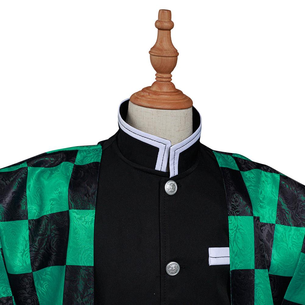 Demon Slayer: Kimetsu no Yaiba Kamado Tanjirou Kids Kimono Outfits Cosplay Costume Halloween Carnival Suit